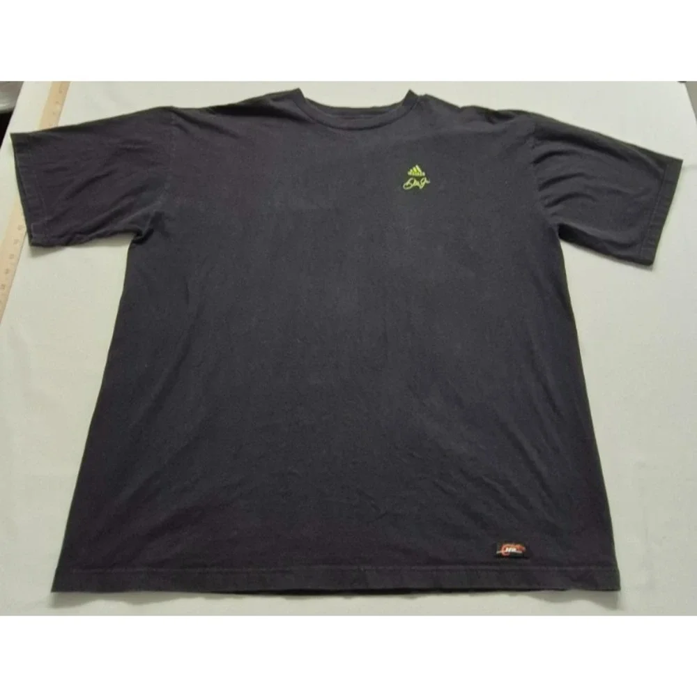 Adidas collab w/Dale Jr Racing‎ men's black graphic t-shirt sz. 2XL two sided